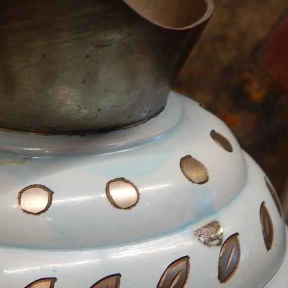 7" Etched Sky Blue Metal Pitcher - Picture 8 of 8